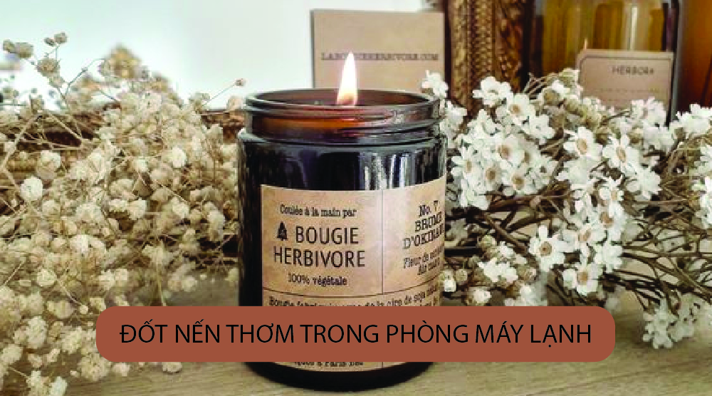 đốt nến thơm trong phòng máy lạn