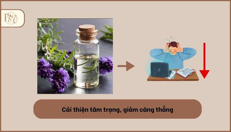 Dùng tinh dầu giúp Cải thiện tâm trạng, giảm căng thẳng