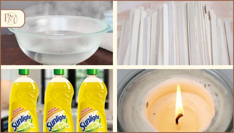 Các bước để lấy sáp thừa ra khỏi cốc nến
