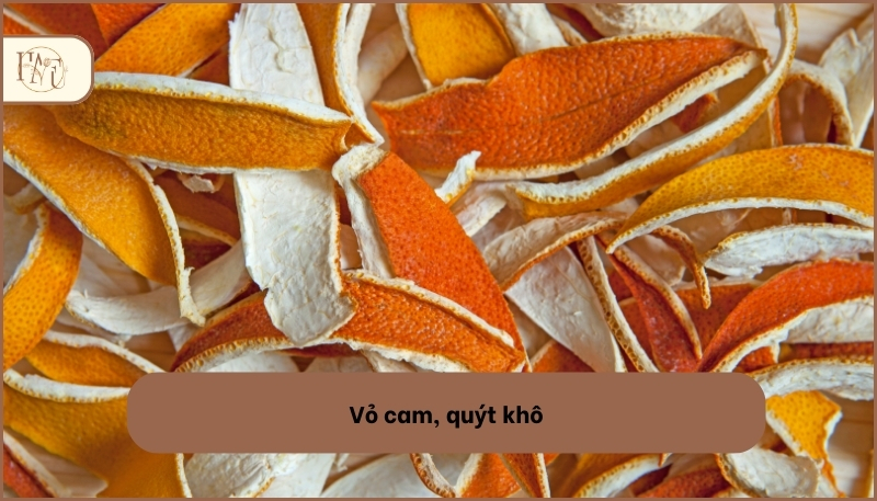 Cách khử mùi ẩm mốc trong phòng bằng vỏ cam, quýt khô